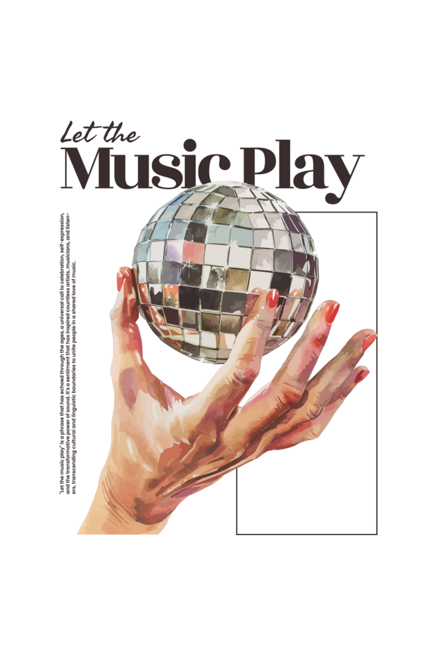 Let The Music Play Oversized T-Shirt