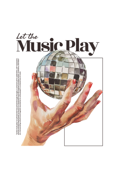 Let The Music Play Oversized T-Shirt