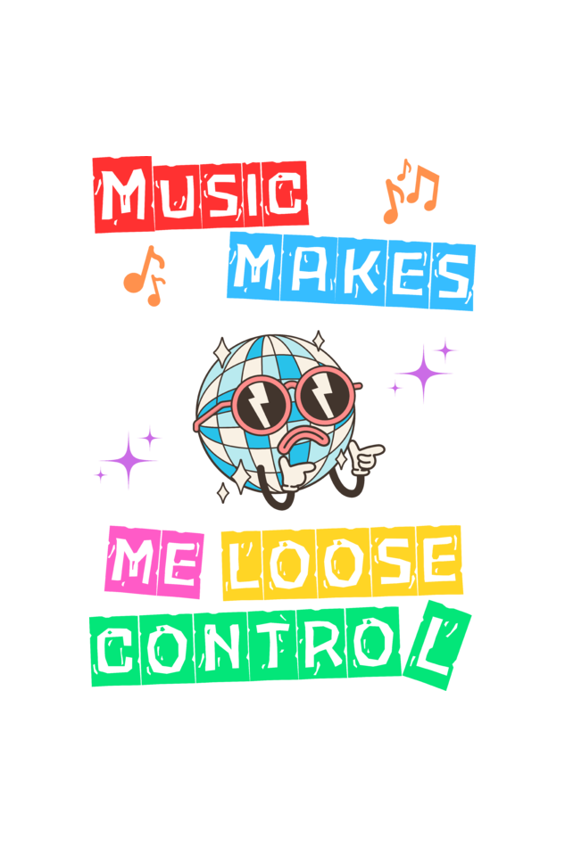 Music makes me loose control Oversized Sweatshirt