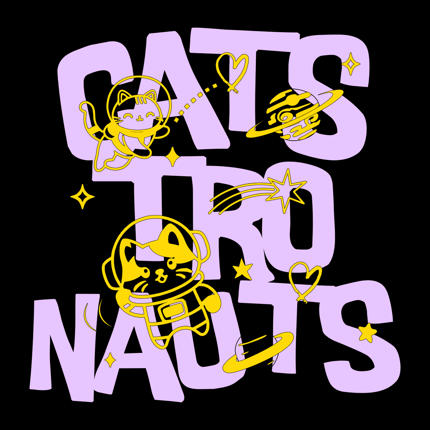 Catstronauts Oversized T-Shirt