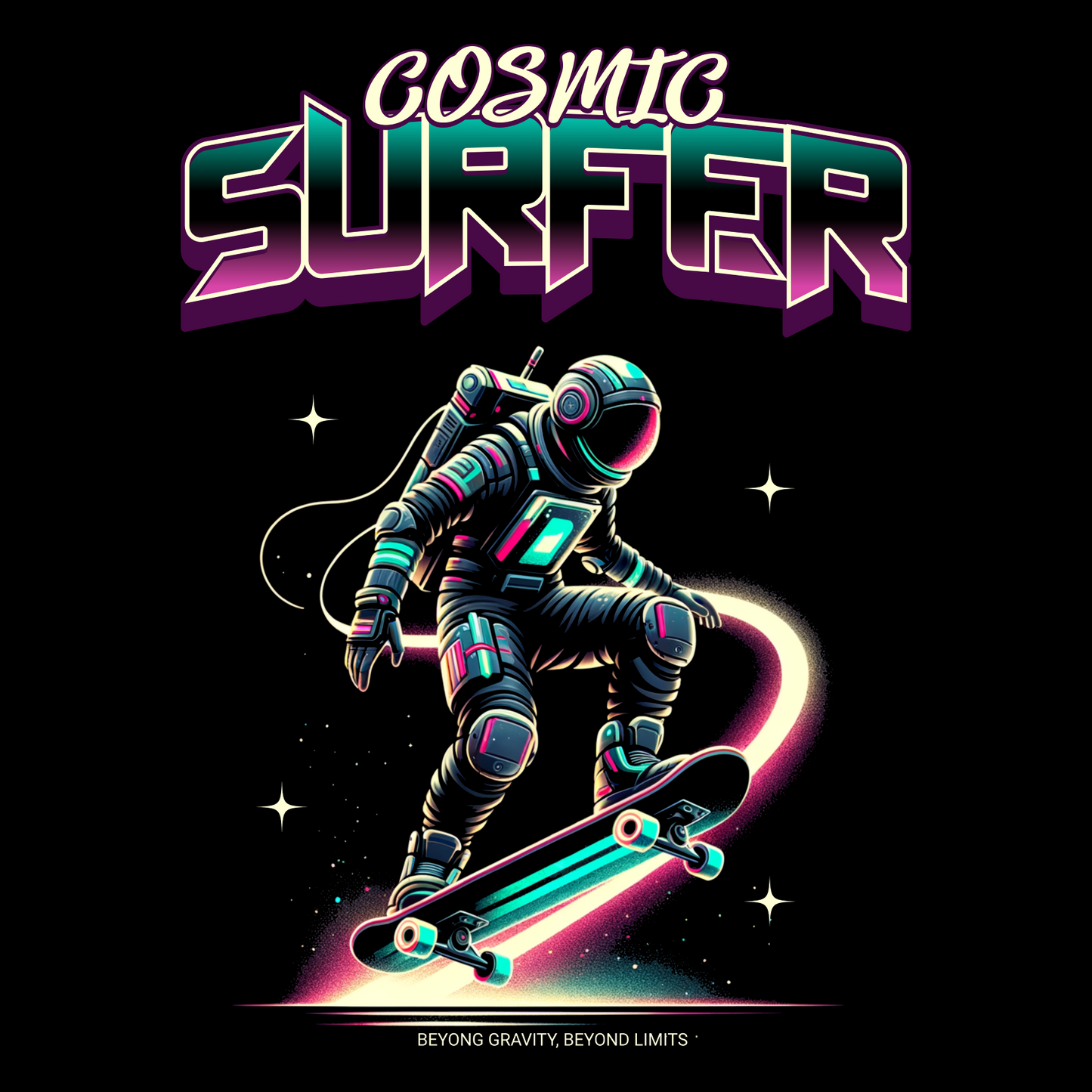 Cosmic Surfer Oversized T-Shirt