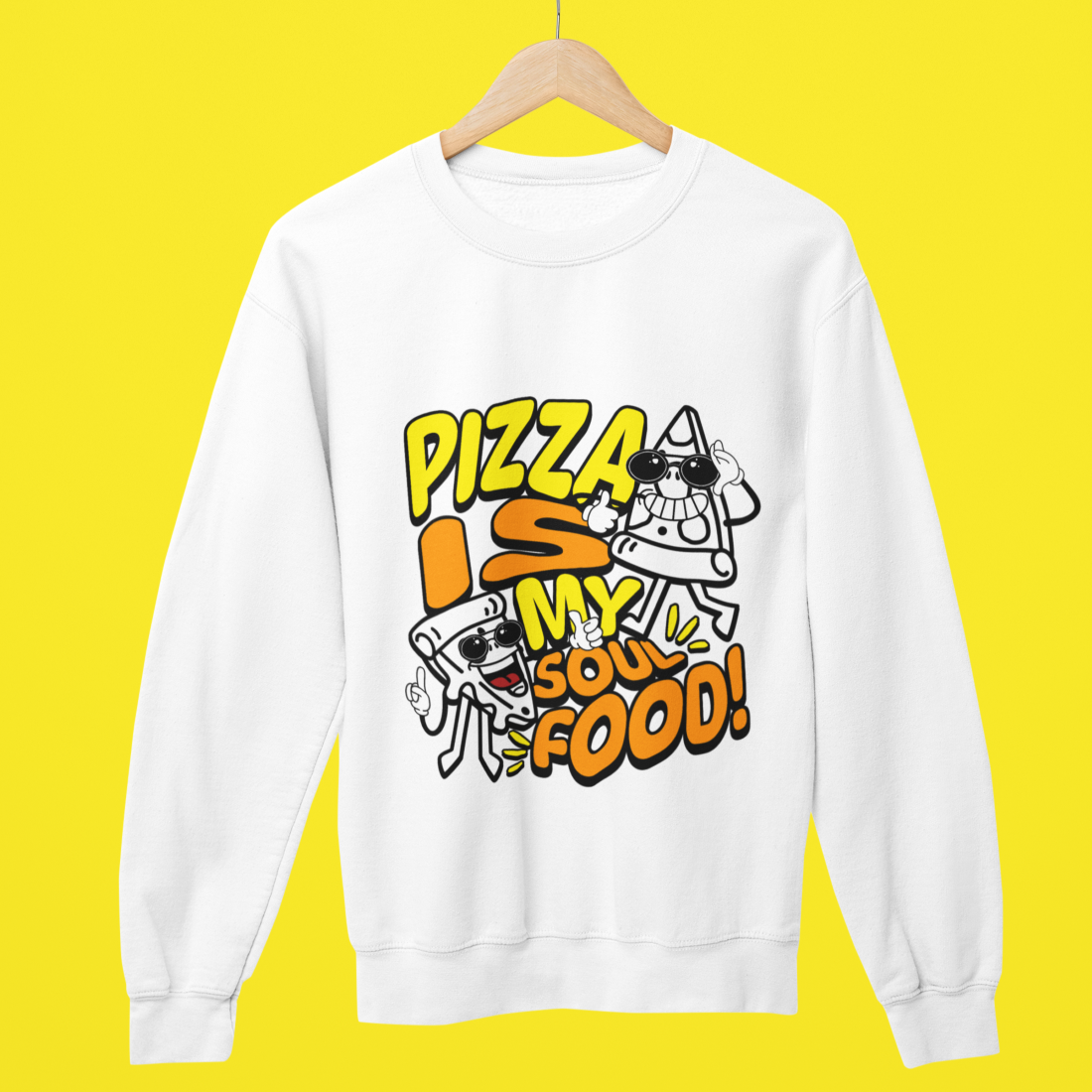 Pizza is my Soul Food Oversized Sweatshirt