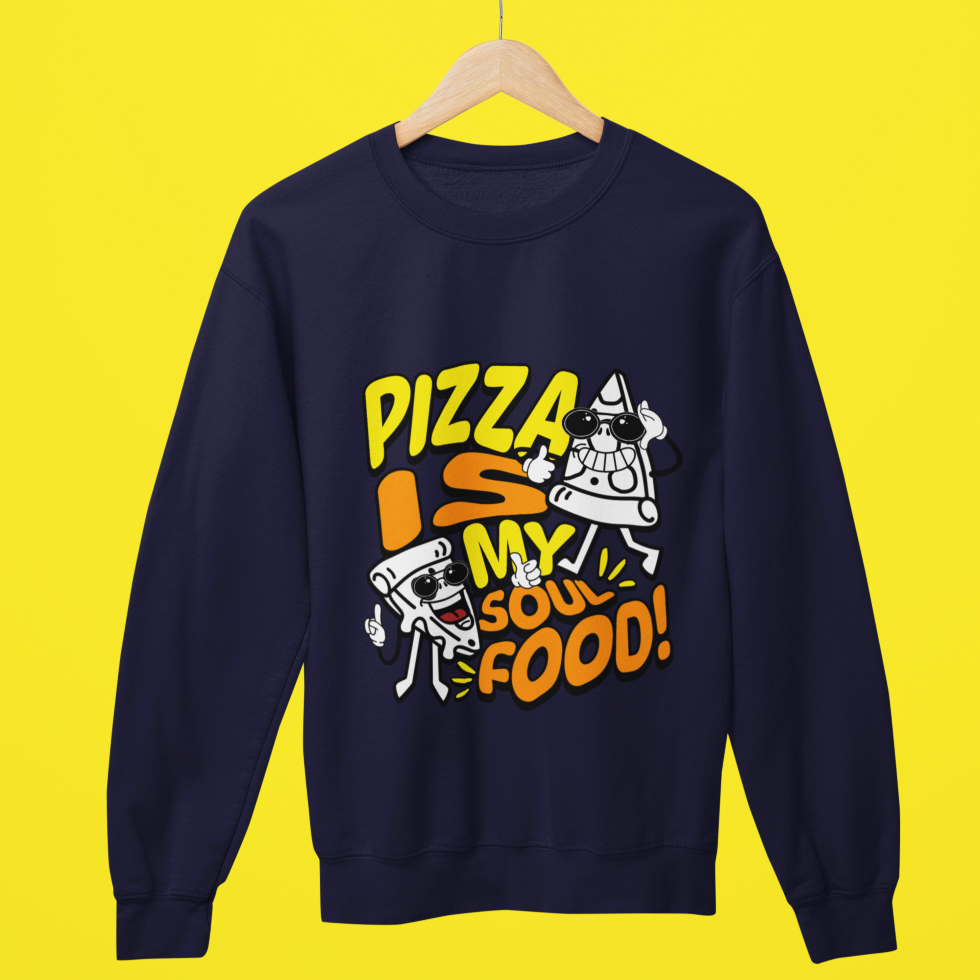 Pizza is my Soul Food Oversized Sweatshirt