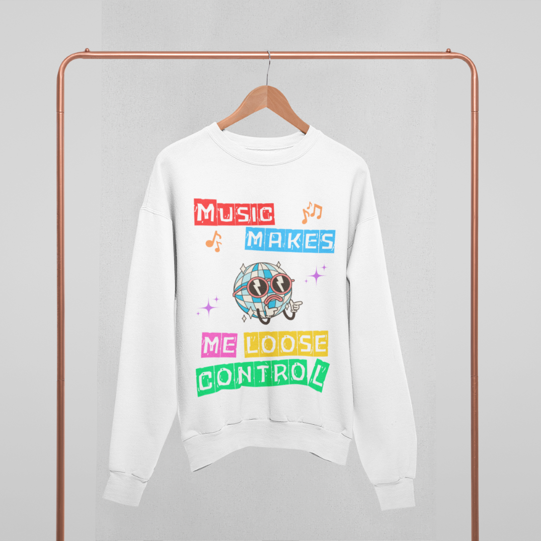 Music makes me loose control Oversized Sweatshirt