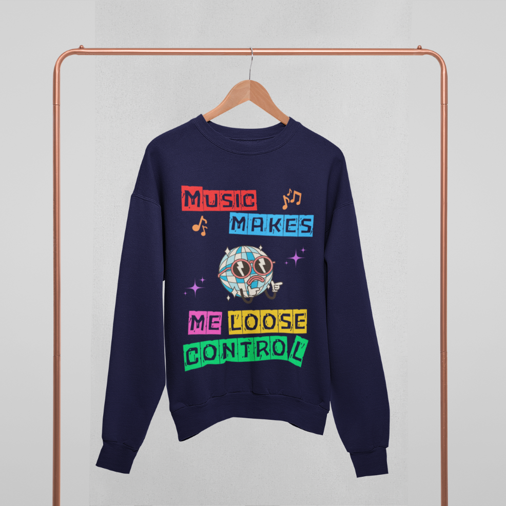 Music makes me loose control Oversized Sweatshirt