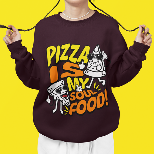 Pizza is my Soul Food Oversized Sweatshirt