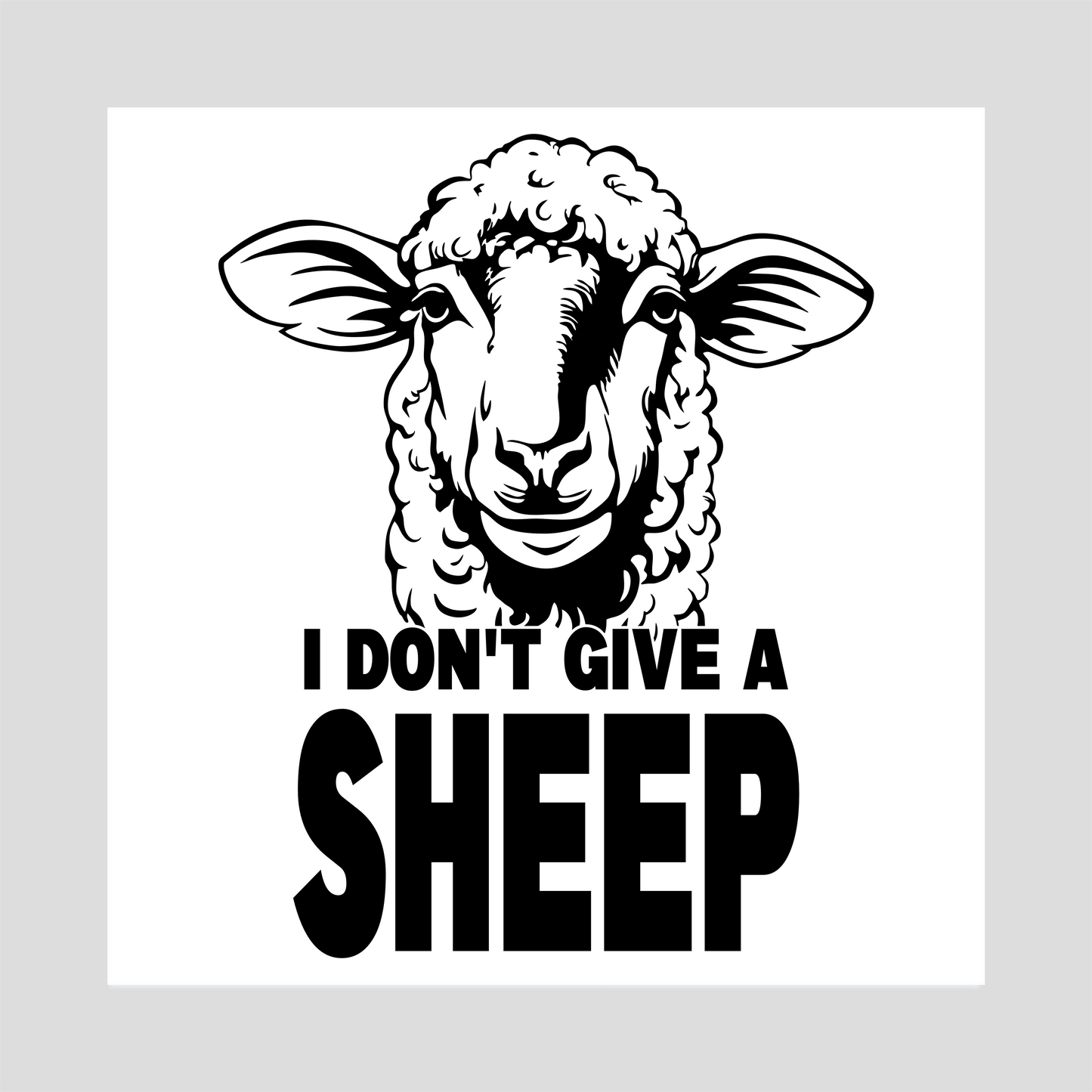 I Dont Give a Sheep Sticker